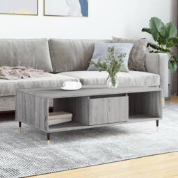 Berkfield Home Decorative Coffee Table Grey Sonoma 104x60x35 cm Engineered Wood - Size: 104 x 60 x 35 cm - thumbnail 2