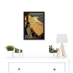 Artery8 Monte Carlo Monaco Tennis Vintage Advert Artwork Framed Wall Art Print A4 in Black - thumbnail 2
