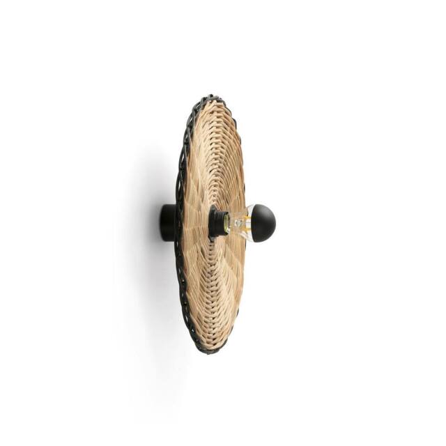 Netlighting Costas 400 H70 Black Rattan Wall Ceiling Lamp - image 1