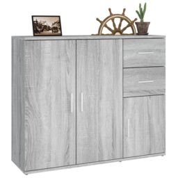 Berkfield Home Sideboard Grey Sonoma 91x29.5x75 cm Engineered Wood - thumbnail 5