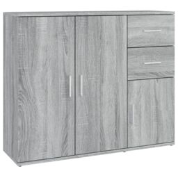 Berkfield Home Sideboard Grey Sonoma 91x29.5x75 cm Engineered Wood - thumbnail 2