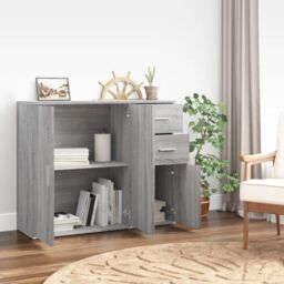 Berkfield Home Sideboard Grey Sonoma 91x29.5x75 cm Engineered Wood - thumbnail 3