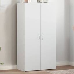 Berkfield Home Durable File Cabinet White 60x32x115 cm Engineered Wood - Size: 60 x 32 x 115 cm - thumbnail 2