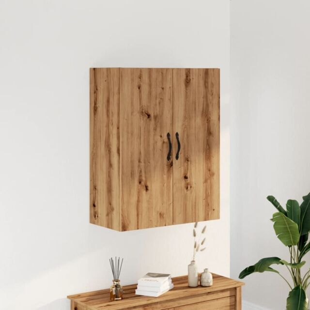 Berkfield Home Wall Mounted Cabinet Artisan Oak 69.5x34x90 cm Engineered Wood in Brown - image 1