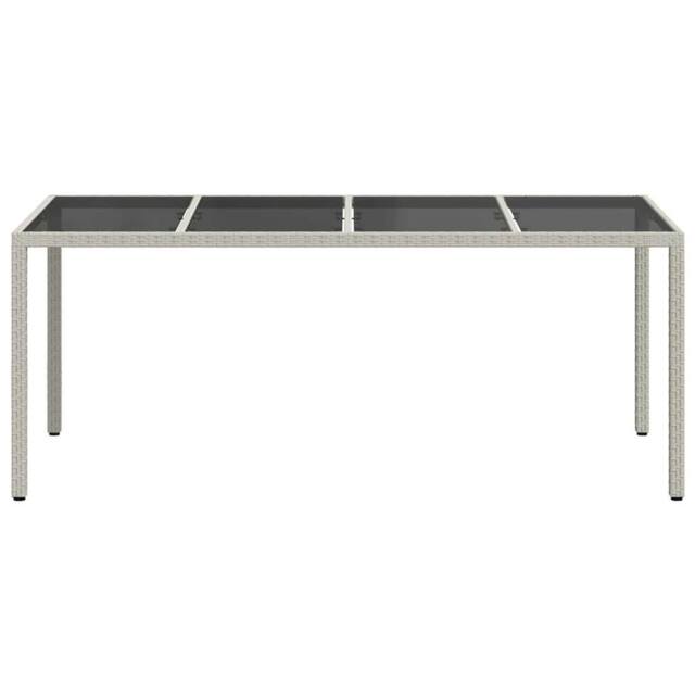 Berkfield Home Modern Garden Dining Table White 190x90x75 cm Poly Rattan - Size: 190 x 90 x 75 cm - image 1