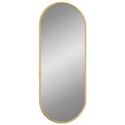 Berkfield Home Wall Mirror Gold 50x20 cm Oval - thumbnail 1