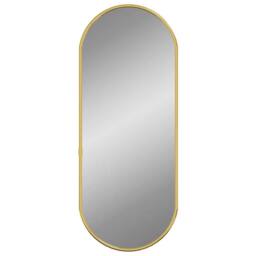 Berkfield Home Wall Mirror Gold 50x20 cm Oval - thumbnail 3
