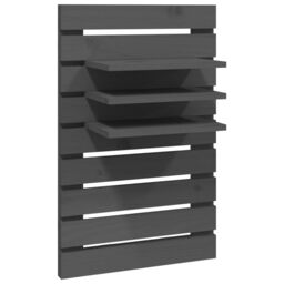 Berkfield Home Wall-mounted Bedside Shelves 2 pcs Grey Solid Wood Pine - thumbnail 5