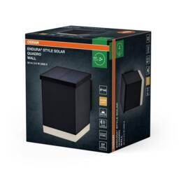 Osram Endura Style Quadro Outdoor Solar Wall Light LED 50lm 0.5W 3000K IP44 in Grey - thumbnail 3