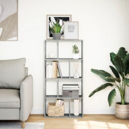 Berkfield Home Bookcase Concrete Grey 60x20x120 cm Engineered Wood - Size: 60 x 20 x 120 cm - thumbnail 3