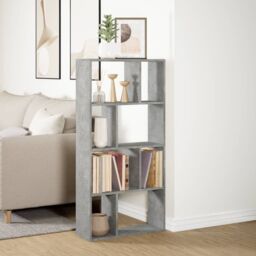 Berkfield Home Bookcase Concrete Grey 60x20x120 cm Engineered Wood - Size: 60 x 20 x 120 cm - thumbnail 4