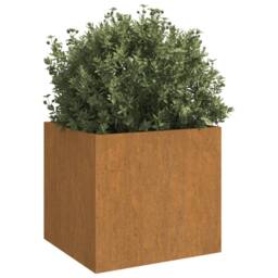 Berkfield Home Planters 2 pcs 32x30x29 cm Corten Steel in Brown - Size: 32 x 30 x 29 cm