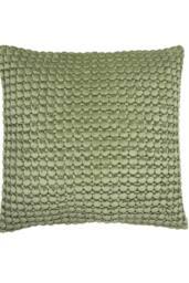 Appletree 'Bobble' Velvet Filled Cushion in Olive - Size: 55 cm x 55 cm - thumbnail 2