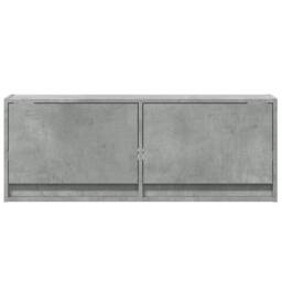 Berkfield Home TV Wall Cabinet with LED Lights Concrete Grey 100x31x35 cm - Size: 100 x 31 x 35 cm - thumbnail 6