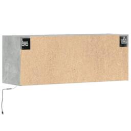 Berkfield Home TV Wall Cabinet with LED Lights Concrete Grey 100x31x35 cm - Size: 100 x 31 x 35 cm - thumbnail 8