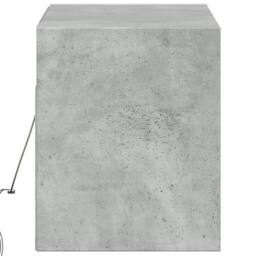 Berkfield Home TV Wall Cabinet with LED Lights Concrete Grey 100x31x35 cm - Size: 100 x 31 x 35 cm - thumbnail 7