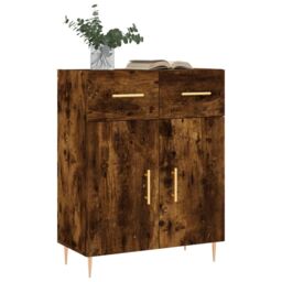 Berkfield Home Sideboard Smoked Oak 69.5x34x90 cm Engineered Wood in Brown - thumbnail 3