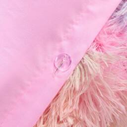 OHS Tie Dye Duvet Cover Quilt Pillowcase Fluffly Fleece Warm Plush Soft Bedding Set in Pink - Size: Double - thumbnail 4