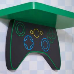 OHS Kids Set of 3 Gaming Novelty Wall Shelves Floating Storage - thumbnail 5