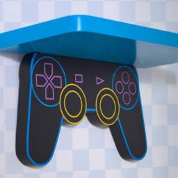 OHS Kids Set of 3 Gaming Novelty Wall Shelves Floating Storage - thumbnail 4