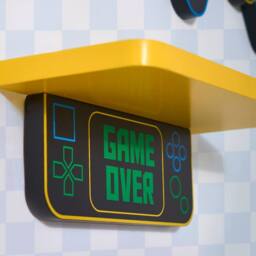 OHS Kids Set of 3 Gaming Novelty Wall Shelves Floating Storage - thumbnail 3