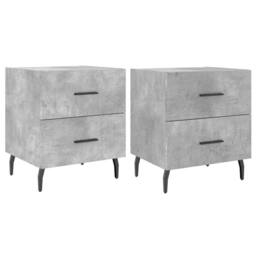 Berkfield Home Bedside Cabinets 2 pcs Concrete Grey 40x35x47.5 cm Engineered Wood - thumbnail 2