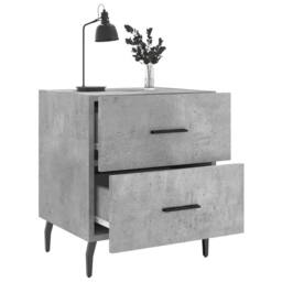 Berkfield Home Bedside Cabinets 2 pcs Concrete Grey 40x35x47.5 cm Engineered Wood - thumbnail 4