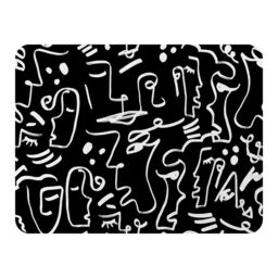 Benjamin Tate Design Geometric Shapes Repeating Designer Blanket in Natural - Size: 120 cm x 150 cm - thumbnail 1