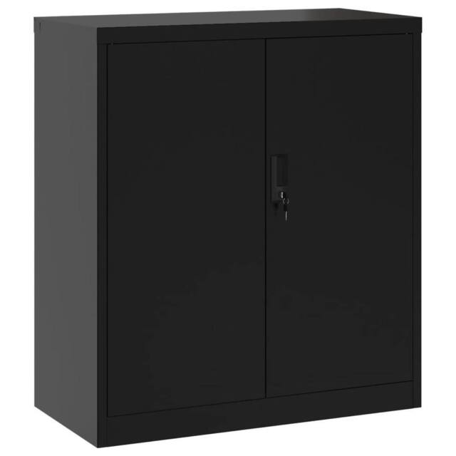Berkfield Home File Cabinet Black 79x40x90 cm Steel - Size: 79 x 40 x 90 cm - image 1