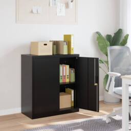 Berkfield Home File Cabinet Black 79x40x90 cm Steel - Size: 79 x 40 x 90 cm - thumbnail 2