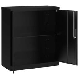 Berkfield Home File Cabinet Black 79x40x90 cm Steel - Size: 79 x 40 x 90 cm - thumbnail 4