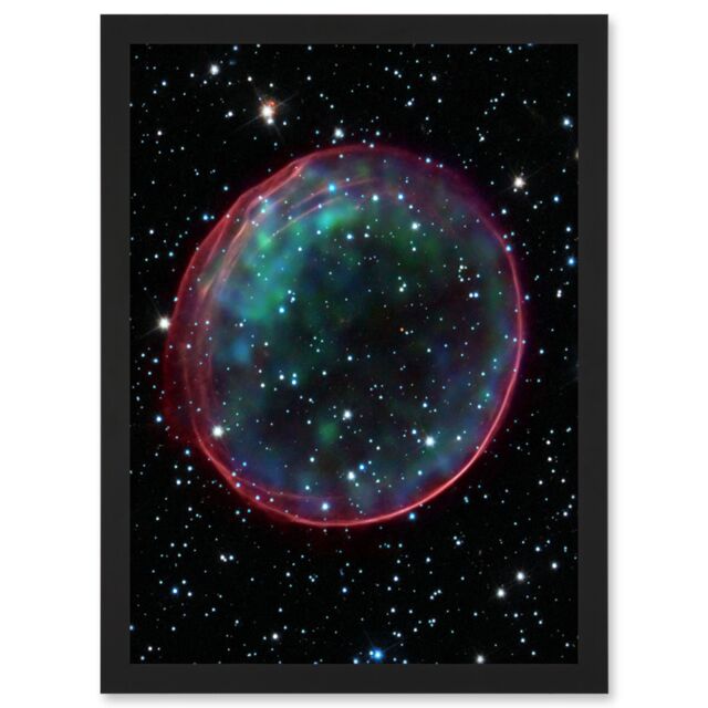 Artery8 Hubble Space Telescope Image Supernova Remnant Bubble Optical & X-Ray Blue Pink Composite Image SNR 0509-67.5 Gas Sphere Large Magellanic - image 1