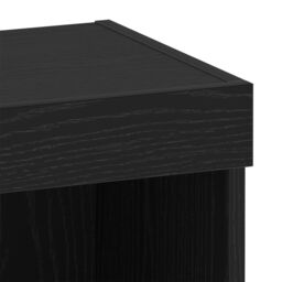 Berkfield Home Wall Cabinet with LED Lights Black Oak 40x30x30 cm - Size: 40 x 30 x 30 cm - thumbnail 8