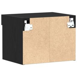 Berkfield Home Wall Cabinet with LED Lights Black Oak 40x30x30 cm - Size: 40 x 30 x 30 cm - thumbnail 7