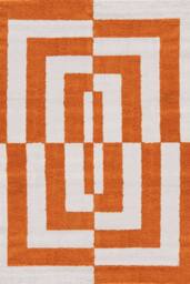 THE RUGS Joli Geometric Soft & Dense Pile Living Room & Bedroom Rug in Orange - Size: 200 cm x 290 cm - thumbnail 2