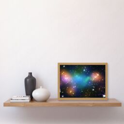 Artery8 Wall Art Print Hubble Space Astronomy Galaxy Cluster Abell 520 HST-CFHT-CXO Colourful Galaxies Dark Matter Hot Gas Caused Intergalactic - thumbnail 2