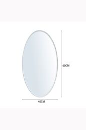 Living and Home European Style Frameless Beveled Edge Oval Bathroom Wall Mirror, 40cm W x 60cm H in Clear - Size: 40 cm W x 60 cm H - thumbnail 6