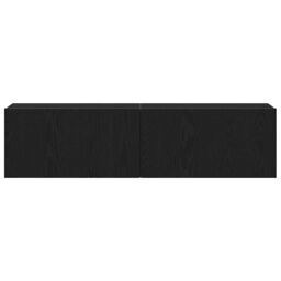 Berkfield Home TV Cabinet Black Oak 120x30x30.5 cm Engineered Wood - thumbnail 6