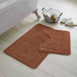 GAVENO CAVAILIA Greek Bath Mat in Terracotta - thumbnail 1
