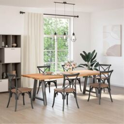 Berkfield Home Coffee Table Legs A-Shaped 2 pcs Anthracite¬†70x(72-73) cm Steel in Black - thumbnail 2