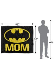 Batman Bat Mom Officially Licensed Silky Touch Super Soft Throw Blanket 152x127 cm in White - thumbnail 5