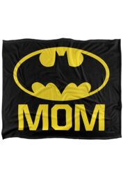 Batman Bat Mom Officially Licensed Silky Touch Super Soft Throw Blanket 152x127 cm in White - thumbnail 1