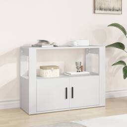 Berkfield Home Sideboard White 80x30x60 cm Engineered Wood - Size: 80 x 30 x 60 cm - thumbnail 2