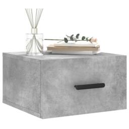 Berkfield Home Wall-mounted Bedside Cabinet Concrete Grey 35x35x20 cm - Size: 35 x 35 x 20 cm - thumbnail 1
