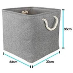 EONLION Set of 3 Storage Cubes Multipurpose Organizer for Clothes & Toys in Grey - thumbnail 2