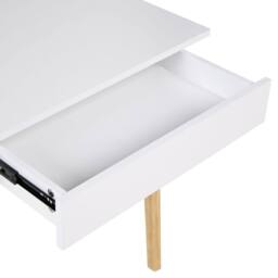 Wyld and Coco Two-Tone Desk 120 x 60 cm with 2 Drawers White and Pine - thumbnail 7