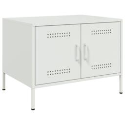 Berkfield Home Coffee Table White 68x50x50.5 cm Steel - thumbnail 2