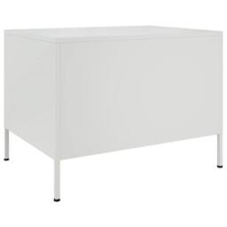 Berkfield Home Coffee Table White 68x50x50.5 cm Steel - thumbnail 7