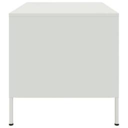 Berkfield Home Coffee Table White 68x50x50.5 cm Steel - thumbnail 6