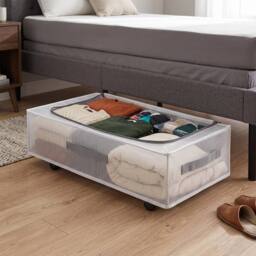Kelvenix Under Bed Storage Containers with Wheels in White - thumbnail 4